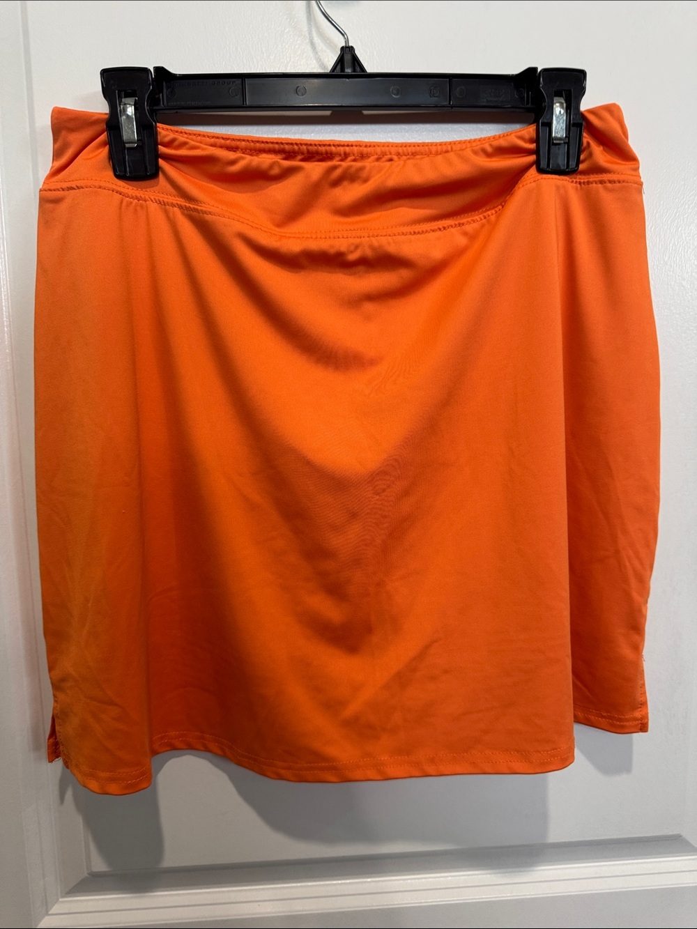 Women's Orange Athletic Skort with Smooth Waistband